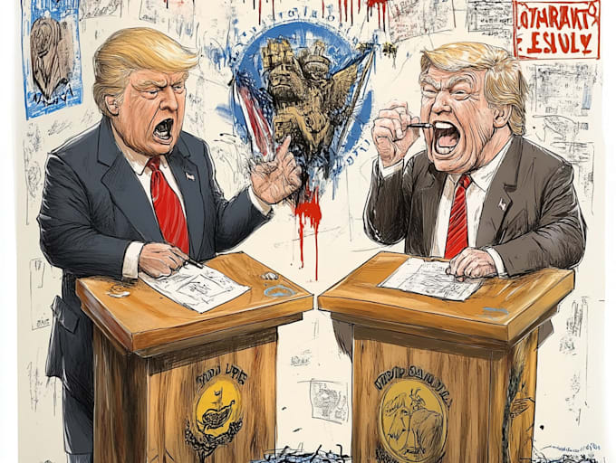draw political cartoon and comic strip