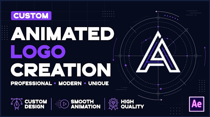 create professional 2d logo animation, intro and outro