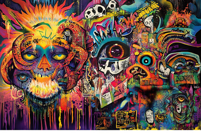 create custom graffiti art designs murals and wall arts
