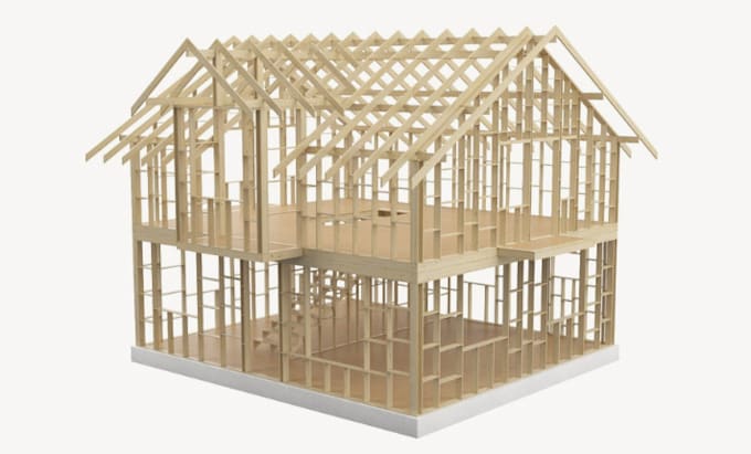 do timber frame, 3d house framing, steel frame truss with wood structure design