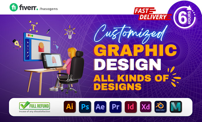 create custom logo, graphic design, packaging, label, posts