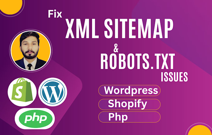 fix XML sitemap and robots txt issues for shopify and wordpress