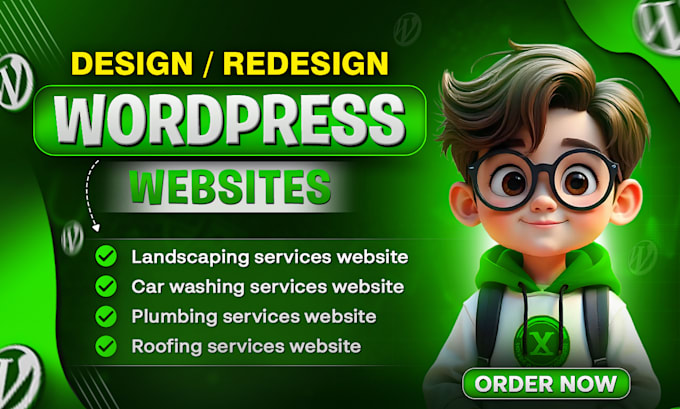 design a website for landscaping, car washing, roofing, or cleaning services