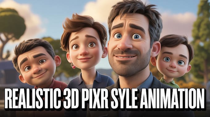 Create stunning pixar style 3d animations, for realistic videos and ...