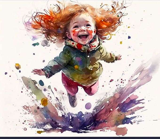 watercolor children book illustration