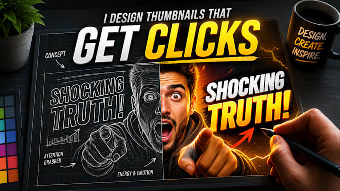 design miniature youtube thumbnail and create unique miniature thumbnail