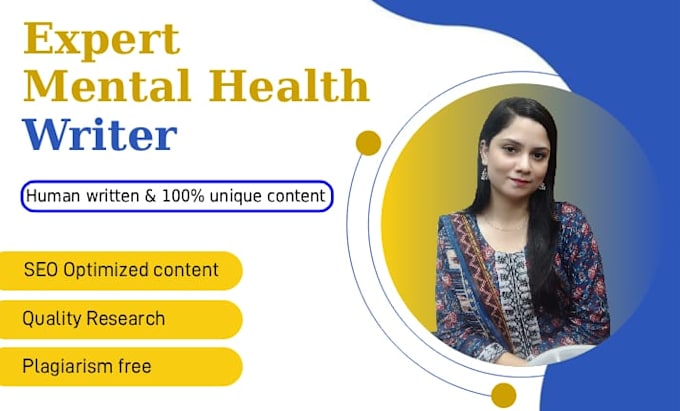 write mental health blogs articles and pages