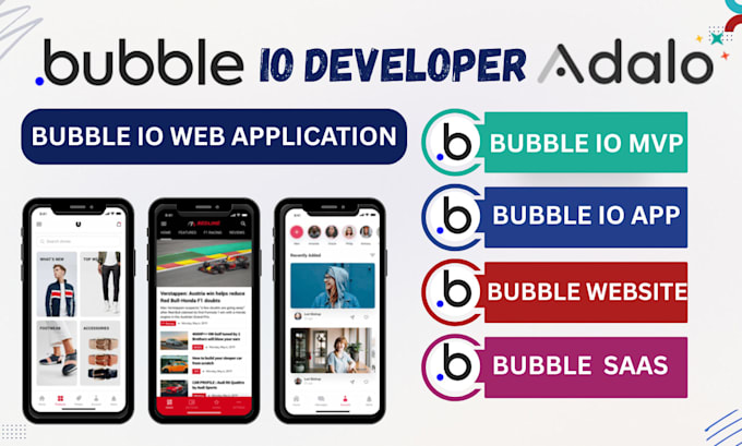 Develop bubble io no code web app adalo app bubble app bubble mvp ...