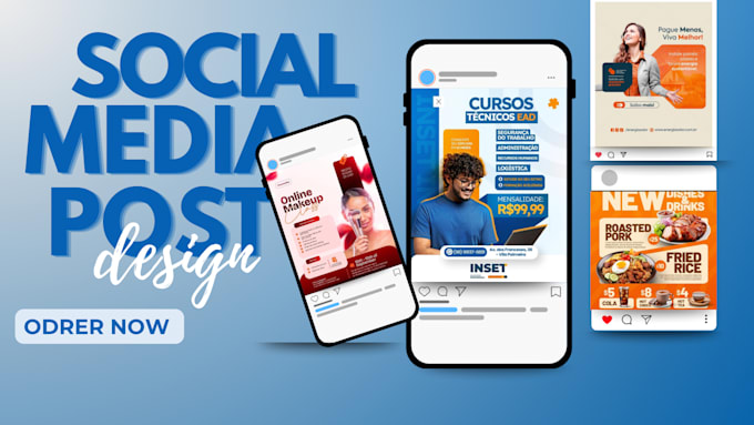 Design professional and engaging social media posts for your brand by ...
