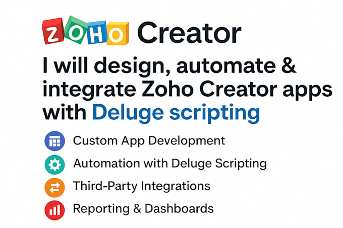 design, automate, integrate zoho creator apps with deluge scripting