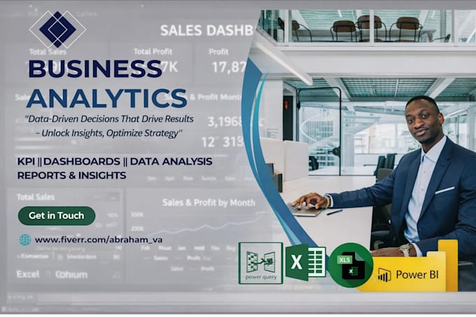 analyze business data and build power bi KPI dashboards