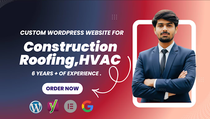 design a SEO friendly construction, hvac, contractor and roofing website