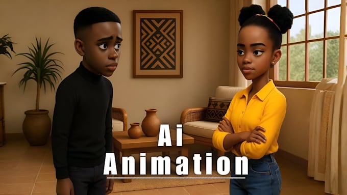 create ai animated african folktale videos for passive income on youtube