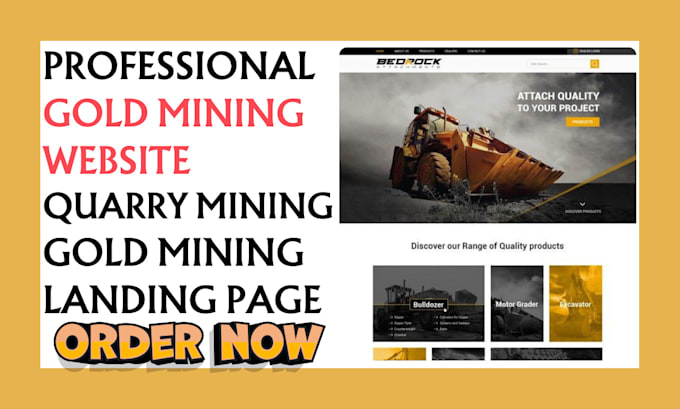 design professional gold mining quarry mining website gold mining landing page