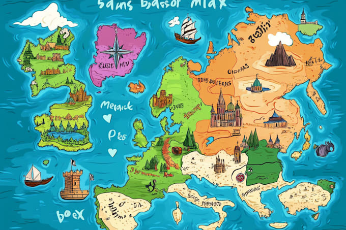 Map illustration vector illustration vector map by Noelincht | Fiverr