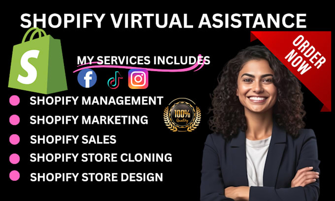 be your shopify manager for marketing, store promotion, virtual assistant
