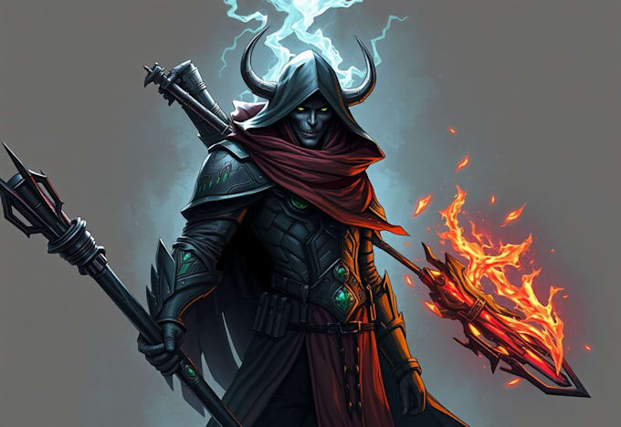 draw fantasy or sci fi concept art character design