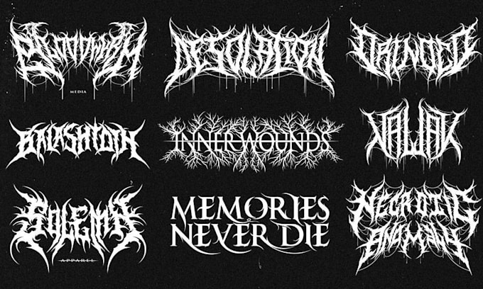 Diseñarte un brutal death metal, slamming, logotipo de deathcore