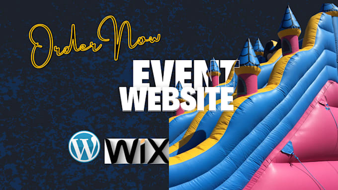design event decor, bounce house, party and wedding planner websites