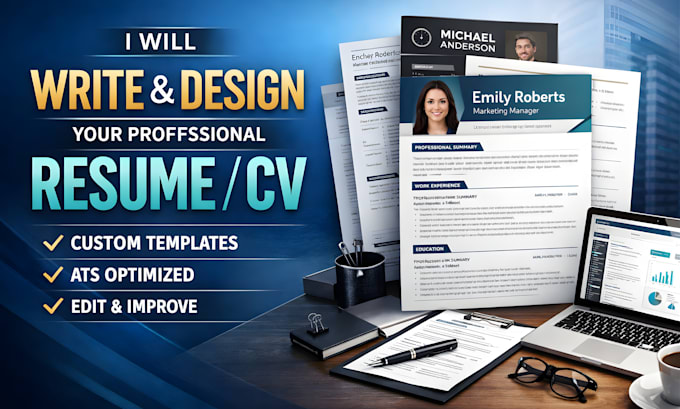 write, design, or edit a professional resume or CV template
