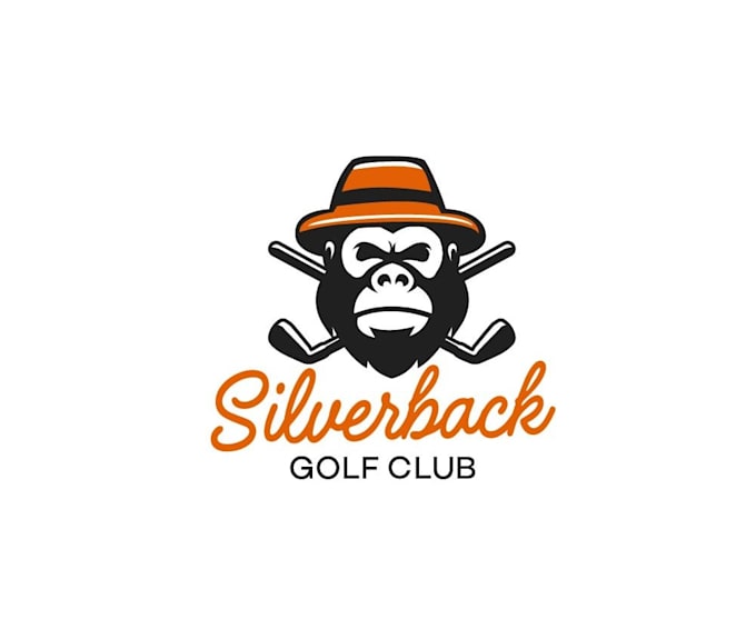 design silver back golf club logo