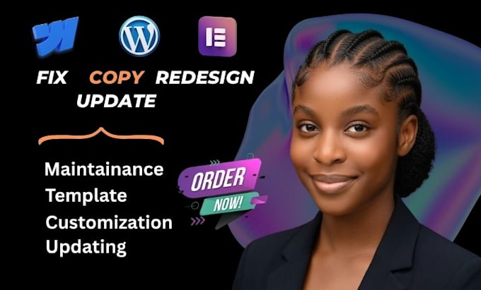 fix webflow, update webflow template, update wordpress fix wordpress website