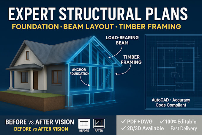 Design accurate structural plans with beam layout and timber framing ...