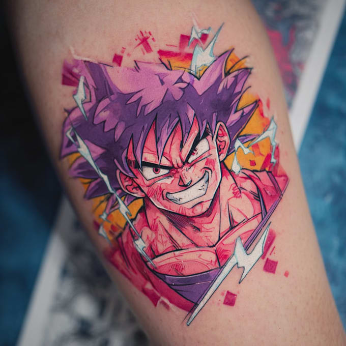 make comic cartoon anime tattoo design