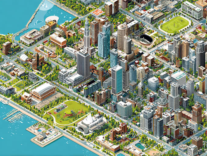 design city map and vector event map illustration