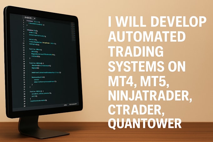 develop automated trading system on mt4, mt5, ninjatrader, ctrader, quantower