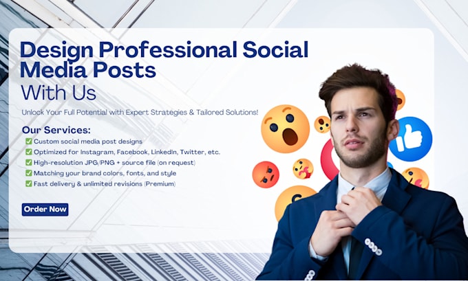 Design eye catching social media posts for business branding and ads by ...