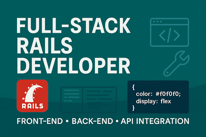 develop full stack ruby on rails web apps, bug fix