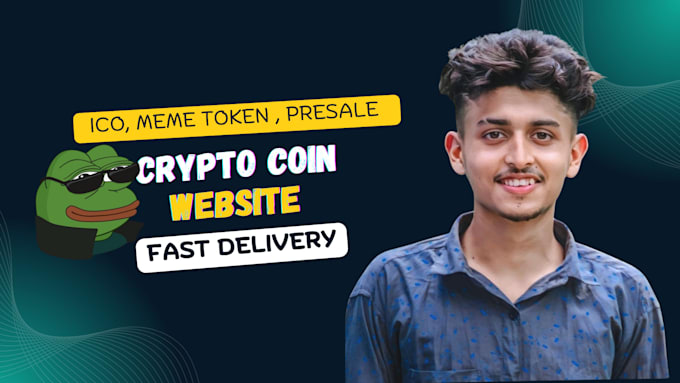 build rich design crypto token, meme coin, ico website, or landing page