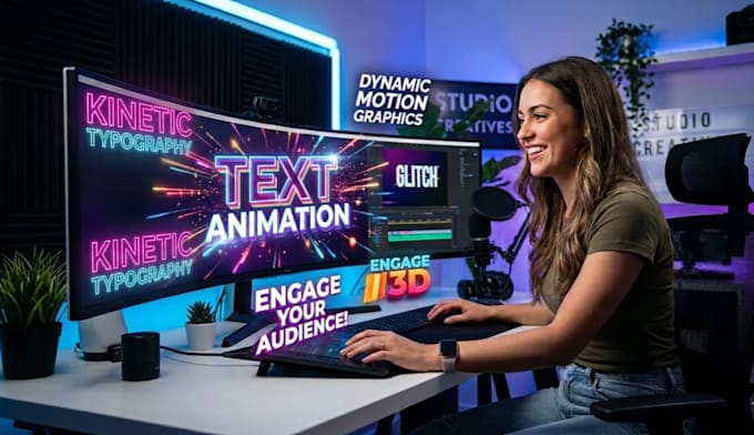 create short 30 seconds text animation video