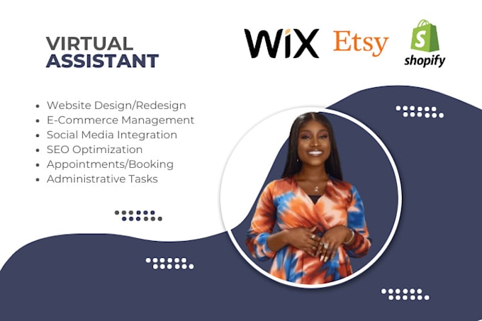 be your ecommerce virtual assistant for shopify, etsy, wix
