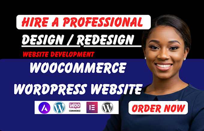 design wordpress website build woocommerce store website development elementor