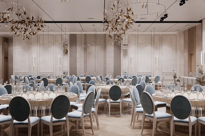create interior design event center, wedding hall, conference hall, banquet