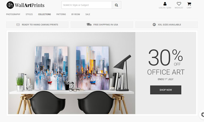 design wall art shopify store wall art website print on demand website