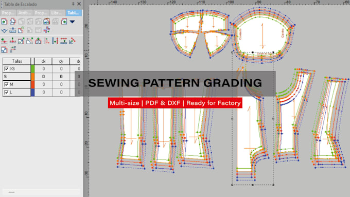 Grade your sewing patterns into multiple sizes by Maria_oliveros | Fiverr