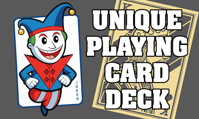 design a unique playing card deck with the box