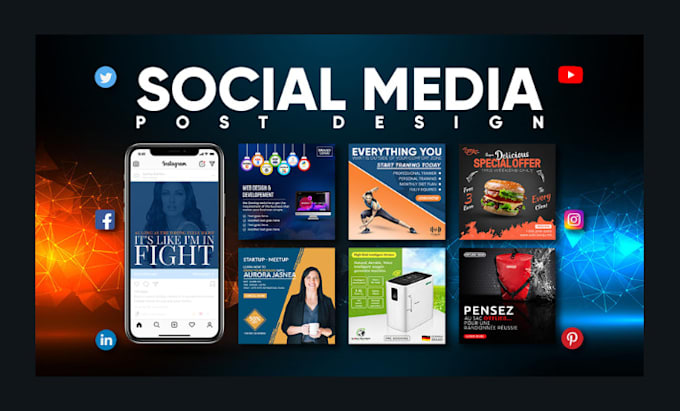 Create social media posts for facebook instagram linkedin carousel ads ...
