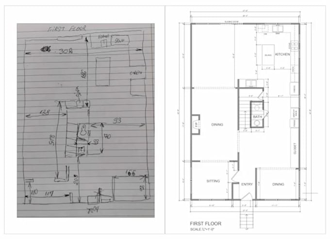 draw your 2d floor plan, elevations or architectural plans