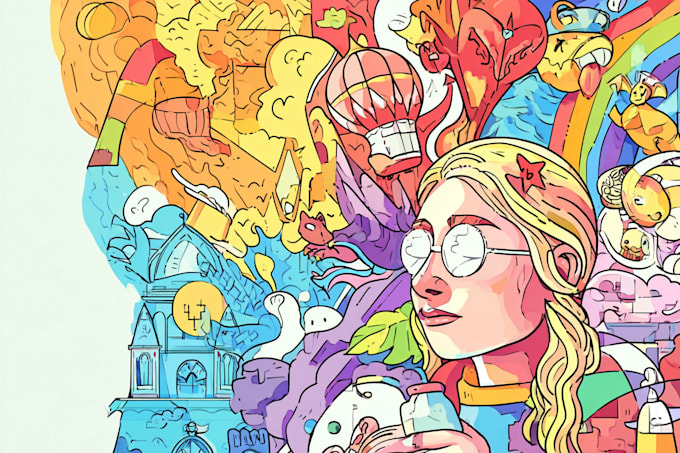 create doodle illustration for any project
