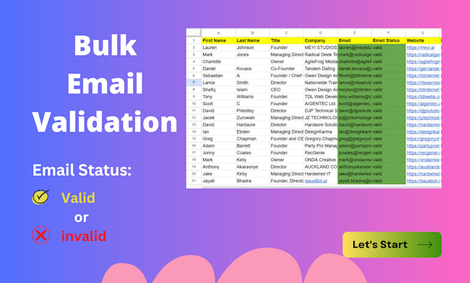 do bulk email verification and remove invalid emails