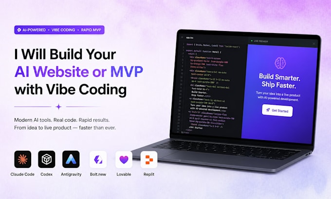 Build your ai saas mvp, website or app with vibe coding by Deepakhakhla ...