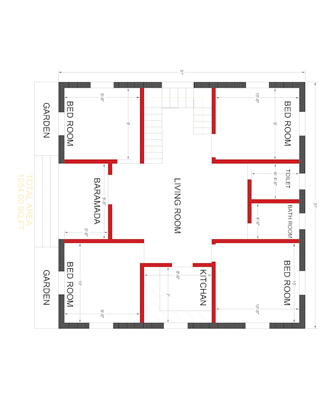 Create 2d floor plan in autocad with dimensions by Iroka12 | Fiverr