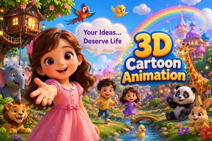 create ai 3d cartoon videos for youtube