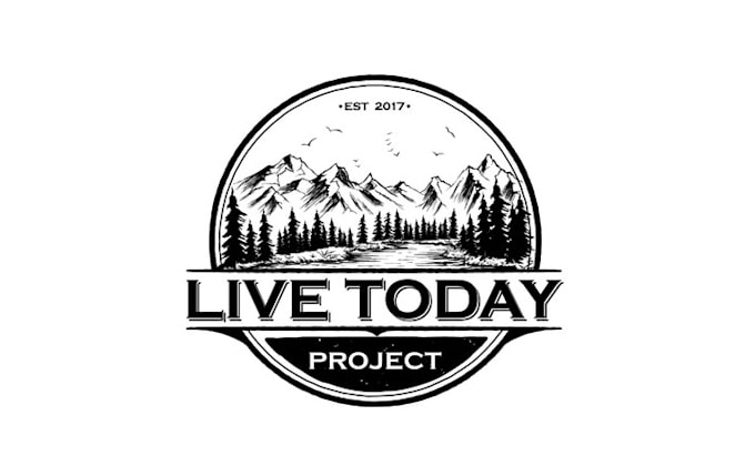 make a vintage retro outdoor logo for live today project