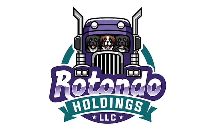 design awesome fun truck logo