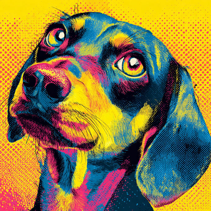 make pop art pet colorful